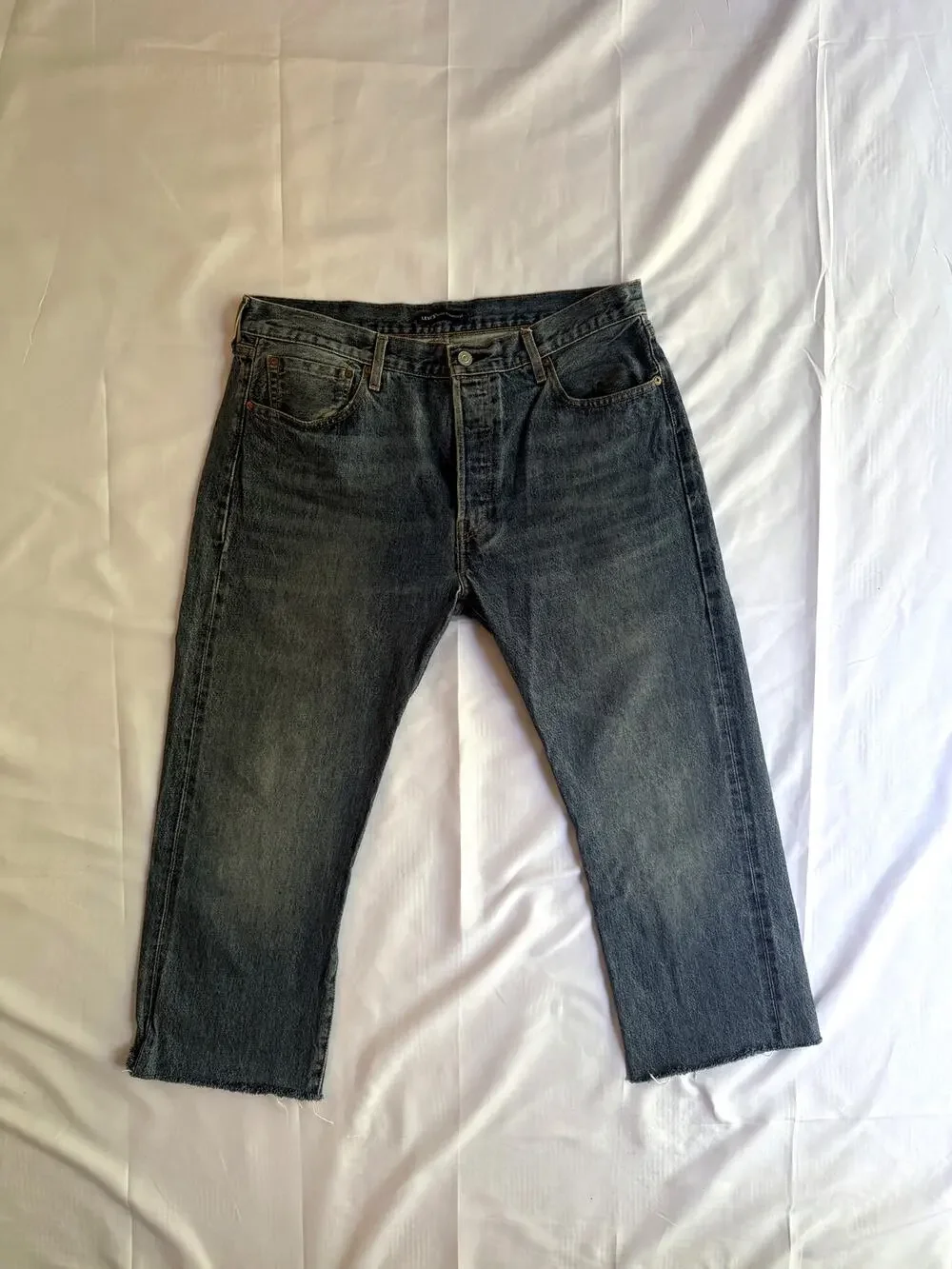 Levi's Made & Crafted Lot 501 Distressed Cropped Jeans W36
